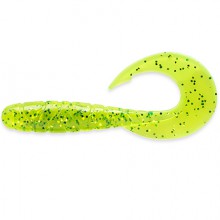 FishUP Mighty Grub 3.5" 026 - Flo Chartreuse/Green op.7szt