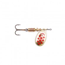 Mepps Aglia Decorees złota/czerwone kropki roz.1