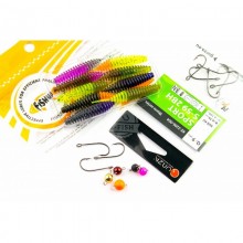 FishUp Zestaw na Okonia Tanta 2" 5.1cm (2 kolor) MIX 9szt.+ Haki 4 +czebu. 5szt.