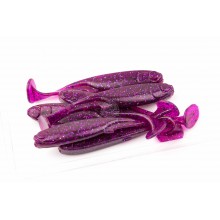 Rubber Perch Professor Fluky Shad 6.5cm - 02 Purple Pepper 6pc.