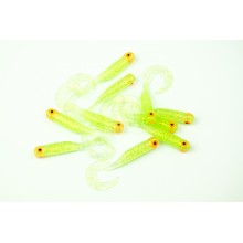 Gumy Great Fish GF1 twister (49mm) Glitter light green - 10szt.