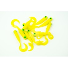 Gumy Great Fish GF1 twister (49mm) Yellow - 10szt.