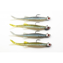 Perch Professor Freakin Minnow 10cm MIX 4szt.+ główki Jaws