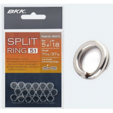 Kółka łącznikowe BKK split ring-51 roz.4 27kg/60lb 18szt.