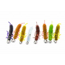 Zestaw Water King Larwa 5.5cm MIX 8szt + gł. jigowe
