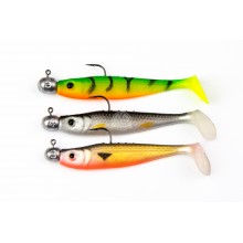 Zestaw Gum Solum Rebel Shad 7.5cm + główki jigowe